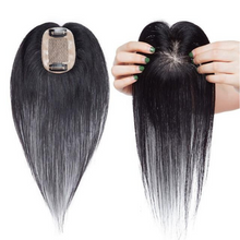 Load image into Gallery viewer, Human Hair Clip On Hair Topper Pieces For Women