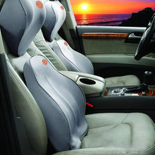 Load image into Gallery viewer, Car Seat Lumbar Back Support Pillow Cushion & Headrest