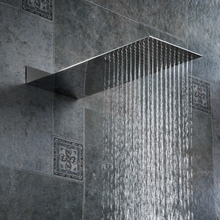 Load image into Gallery viewer, Square Rainfall Ceiling Shower Head Stainless Steel