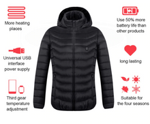 Load image into Gallery viewer, Snap On Heated Electric Jacket Battery Operated