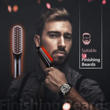 Load image into Gallery viewer, Mens Beard Straightener Brush Best Beard Flat Iron Heated Comb