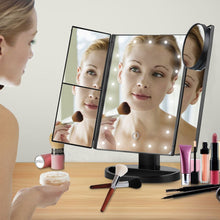 Load image into Gallery viewer, Lighted Makeup Mirror Large Adjustable Bright Led Face Vanity Mirror