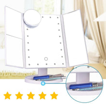 Load image into Gallery viewer, Lighted Makeup Mirror Large Adjustable Bright Led Face Vanity Mirror