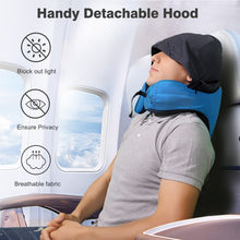 Load image into Gallery viewer, Premium Travel Neck Airplane Pillow with Hood