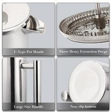 Load image into Gallery viewer, French Press Coffee Maker Stainless Steel