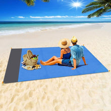 Load image into Gallery viewer, Large Sand Free Beach Blanket Mat