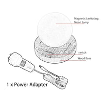 Load image into Gallery viewer, Levitating 3D Moon Lamp Glow Night Light