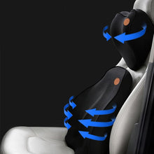 Load image into Gallery viewer, Car Seat Lumbar Back Support Pillow Cushion & Headrest