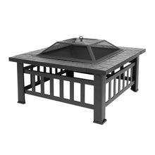 Load image into Gallery viewer, Outdoor Modern Square Patio Fire Pit Table