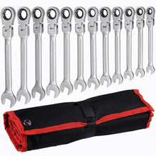 Load image into Gallery viewer, Flex Head Ratcheting Metric Wrench Set