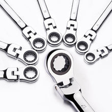 Load image into Gallery viewer, Flex Head Ratcheting Metric Wrench Set