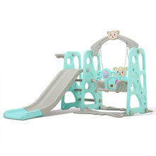 Load image into Gallery viewer, 3 in 1 Kids Swing Set Playhouse With Slide