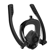 Load image into Gallery viewer, Full Face Snorkel Underwater Mask With Double Breath Tubes