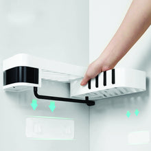 Load image into Gallery viewer, Shower Corner Shelf Suction Cup Shampoo Holder
