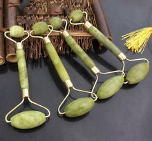 Load image into Gallery viewer, Jade Face Stone Roller Massage Tool
