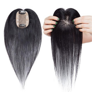 Human Hair Clip On Hair Topper Pieces For Women