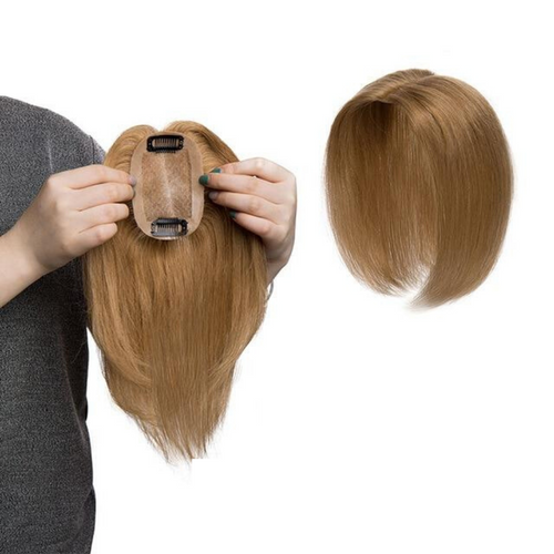 Human Hair Clip On Hair Topper Pieces For Women