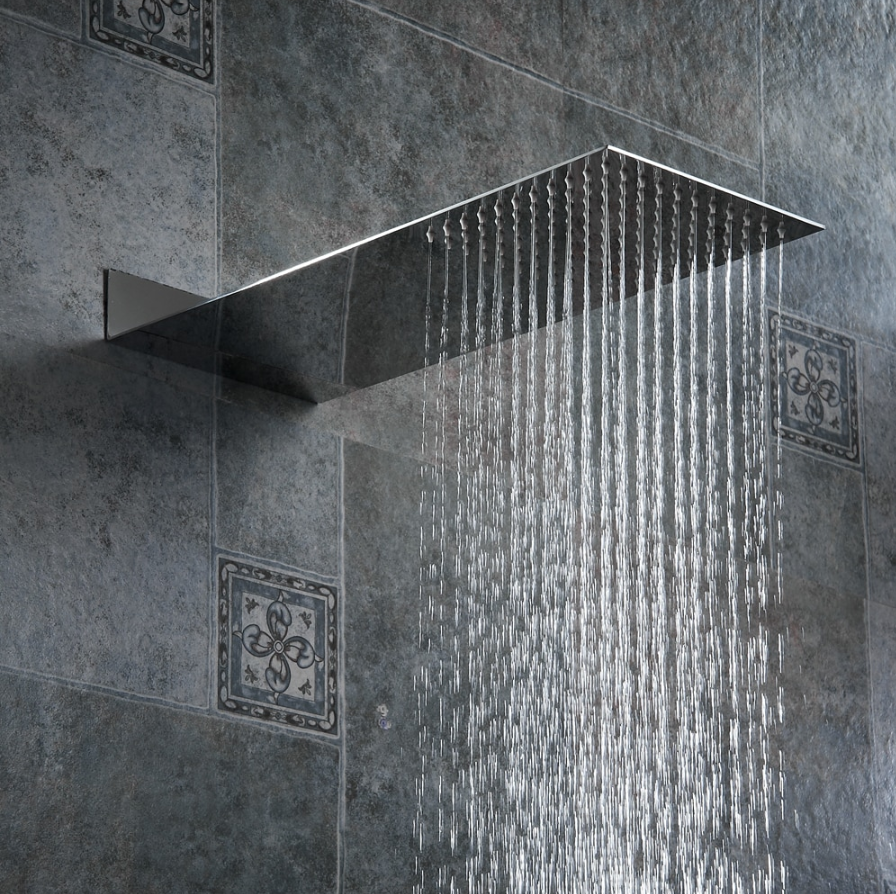 Square Rainfall Ceiling Shower Head Stainless Steel