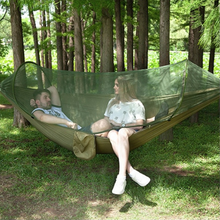 Load image into Gallery viewer, Premium Portable Camping Hammock With Mosquito And Bug Net
