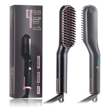 Load image into Gallery viewer, Mens Beard Straightener Brush Best Beard Flat Iron Heated Comb
