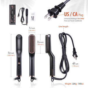 Mens Beard Straightener Brush Best Beard Flat Iron Heated Comb