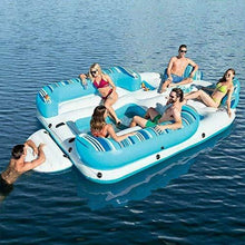 Load image into Gallery viewer, Bahama Wave Floating Island Inflatable Pool Island Float for 6
