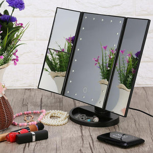 Lighted Makeup Mirror Large Adjustable Bright Led Face Vanity Mirror