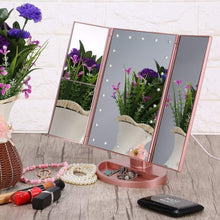 Load image into Gallery viewer, Lighted Makeup Mirror Large Adjustable Bright Led Face Vanity Mirror
