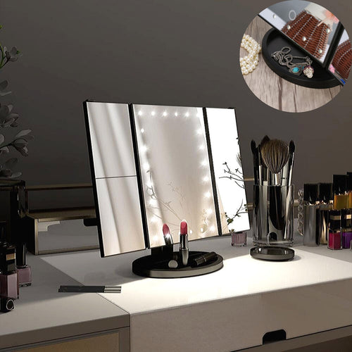 Lighted Makeup Mirror Large Adjustable Bright Led Face Vanity Mirror