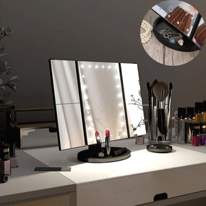 Lighted Makeup Mirror Large Adjustable Bright Led Face Vanity Mirror