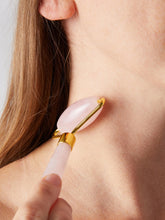 Load image into Gallery viewer, Premium Jade Facial Roller &amp; Gua Sha Exclusive Rose Quartz Set
