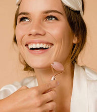 Load image into Gallery viewer, Premium Jade Facial Roller &amp; Gua Sha Exclusive Rose Quartz Set
