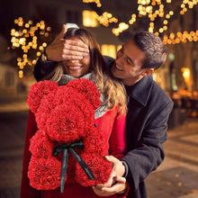Load image into Gallery viewer, HEART ROSE TEDDY BEAR - FOREVER LOVE ADDITION (35 CM)
