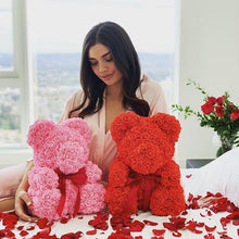 Load image into Gallery viewer, HEART ROSE TEDDY BEAR - FOREVER LOVE ADDITION (35 CM)
