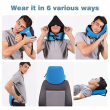 Load image into Gallery viewer, Premium Travel Neck Airplane Pillow with Hood
