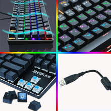 Load image into Gallery viewer, Rainbow RGB Mechanical Gaming Keyboard For PC
