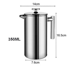 Load image into Gallery viewer, French Press Coffee Maker Stainless Steel
