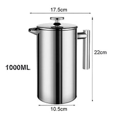 Load image into Gallery viewer, French Press Coffee Maker Stainless Steel
