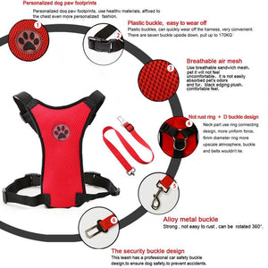Dog Car Harness Seat Belt Restraint