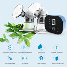 Load image into Gallery viewer, Electric Portable Double Breast Pump Hands Free Breastfeeding
