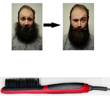 Load image into Gallery viewer, Heated Beard Straightener Comb Brush
