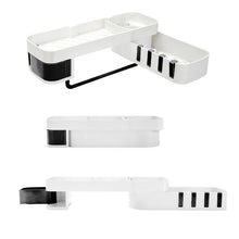 Load image into Gallery viewer, Shower Corner Shelf Suction Cup Shampoo Holder
