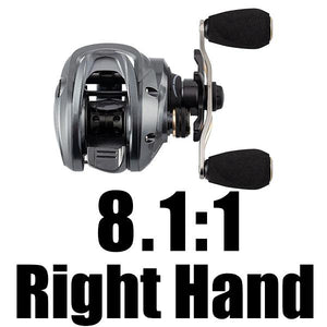 Premium Baitcaster Fisher Reel - Silver