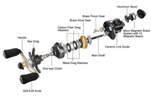 Load image into Gallery viewer, Premium Baitcaster Fisher Reel - Silver
