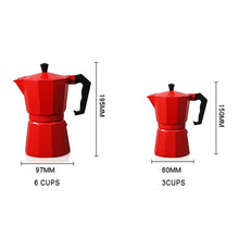 Load image into Gallery viewer, Aluminum Stovetop Moka Coffee Maker Espresso Pot
