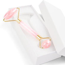 Load image into Gallery viewer, Premium Jade Facial Roller &amp; Gua Sha Exclusive Rose Quartz Set
