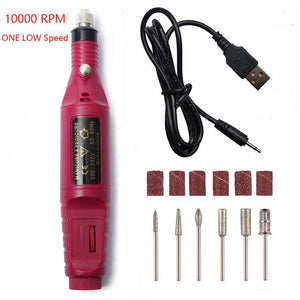 Portable Electric Nail File Drill Machine Kit