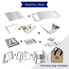 Load image into Gallery viewer, Stainless Steel Small Portable Camper Charcoal Grill
