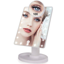 Load image into Gallery viewer, Lighted Magnifying Makeup Mirror Countertop Vanity 10X
