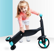 Load image into Gallery viewer, 2 in 1 Kids 3 Wheel Scooter And Tricycle Combo
